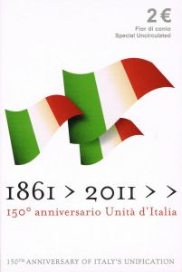 ITALY 2 EURO 2011 - THE 150 YEARS OF THE UNIFICATION OF ITALY C/C